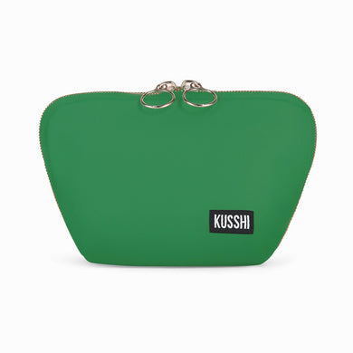 Kusshi Everyday Makeup Bag | Kelly Green + Navy