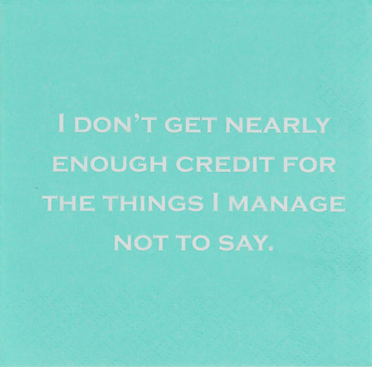 Nearly Enough Credit | Cocktail Napkins