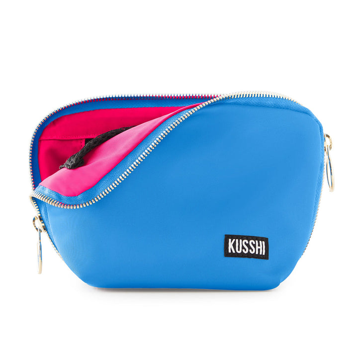 Kusshi Everyday Makeup Bag | Light Blue + Pink