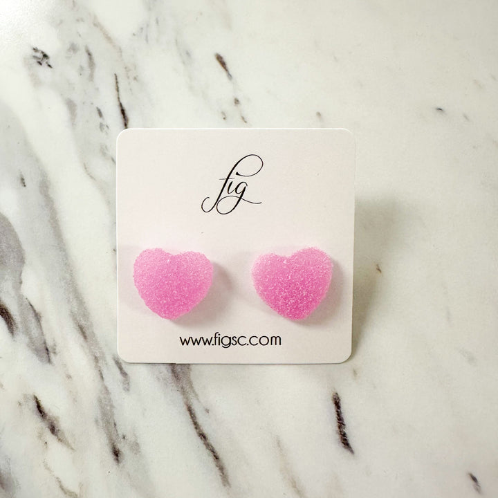 Candy Heart Earrings | Lavender