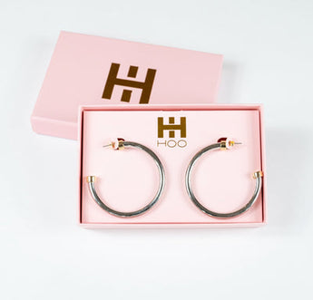 Hoo Hoops | Silver with Gold Caps