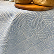 Striped Table Throw | Uniform Blue