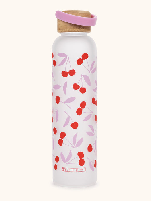 Glass Water Bottle | Cherry Sweet