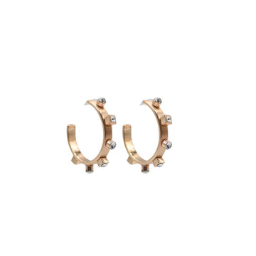 Gold Metal Hoop | Crystal