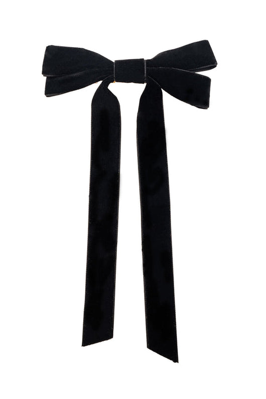 Voila Double Bow Barrette | Black