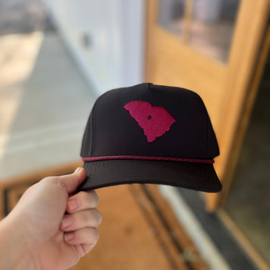 State of SC l Black Roped Hat