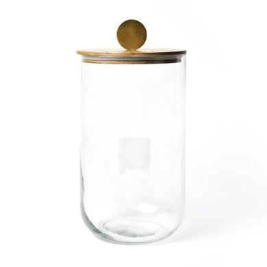 Wooden Lid Glass Jar | Big