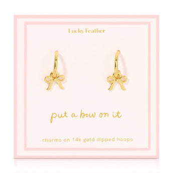 Beautiful Bows Charm Hoops