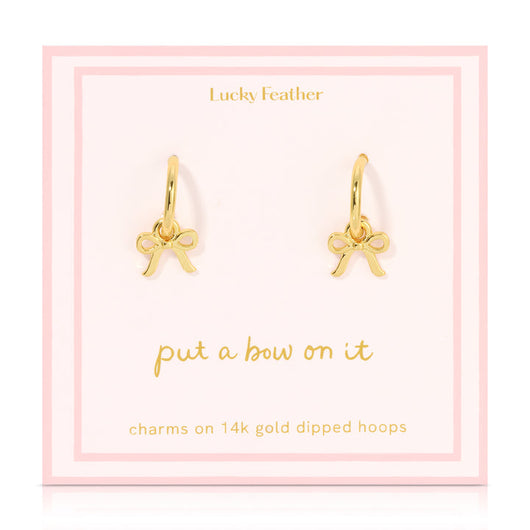 Beautiful Bows Charm Hoops