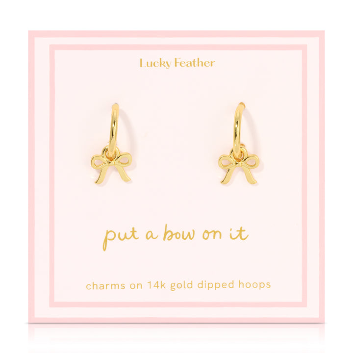Beautiful Bows Charm Hoops