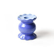 Ruffle Knob Candle Holder | Iris Blue