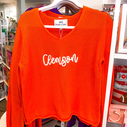 Orange Clemson Sweater | Small