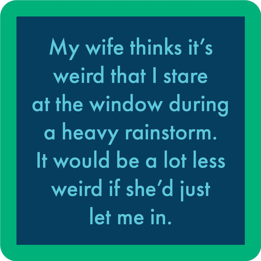 Drinks on Me Coaster | Rainstorm