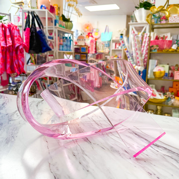 Acrylic Knot Sculpture | Honolulu Pink