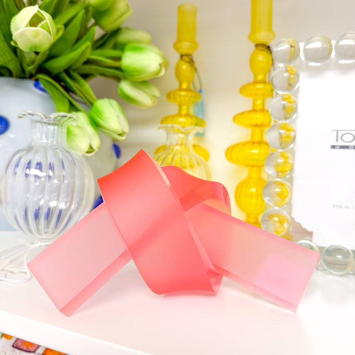 Acrylic Love Knot | Frosted Coral