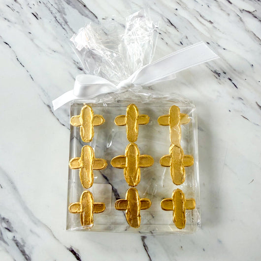Gold Painted Crosses Acrylic | 4x4