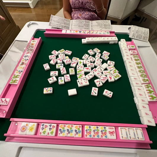 Wooden Mahjong Racks | Hot Pink