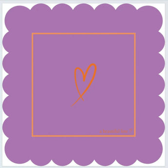 Scalloped Mahjong Mat | Orange + Purple