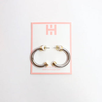 Hoo Hoops Mini | Silver with Gold Caps