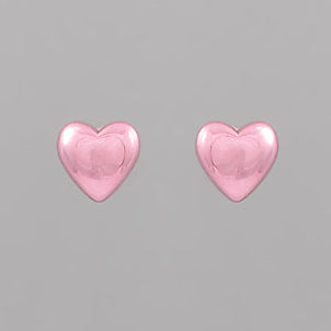 Heart Earrings | Pink