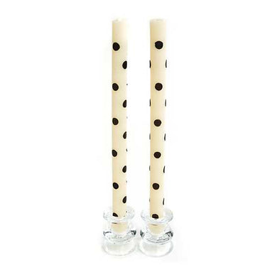 Dot Dinner Candles | Black