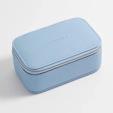 Mini Jewelry Box | Blue Saffiano