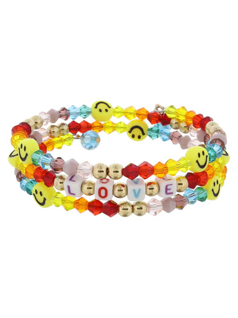 Kids Beaded Coil Bracelet | Love