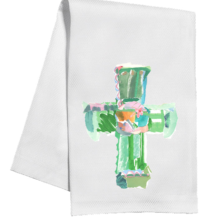 Lauren Dunn Kitchen Towel | Green Cross