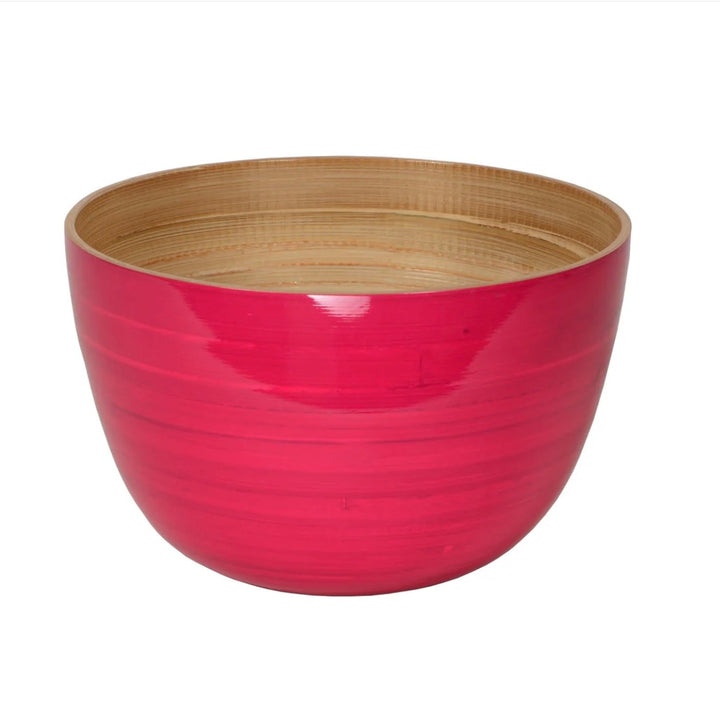 Bamboo Serving Bowl | Fuchsia
