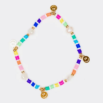 Rainbow Smiley Necklace