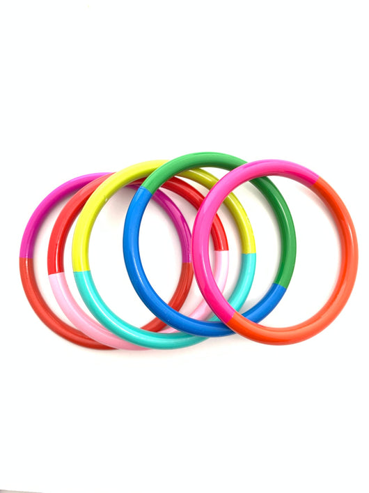 Colorblock Bangles • Brights