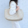 Parker Oversized Tote | Beige Metallic