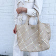 Parker Oversized Tote | Beige Metallic