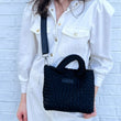Parker Mini Woven Tote | Jet Black