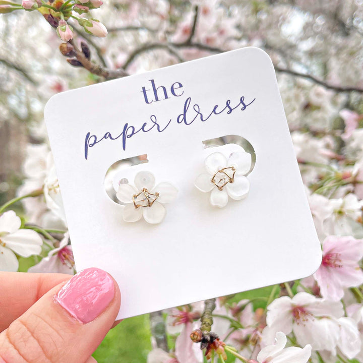 Blossom Mini Studs | Pearl