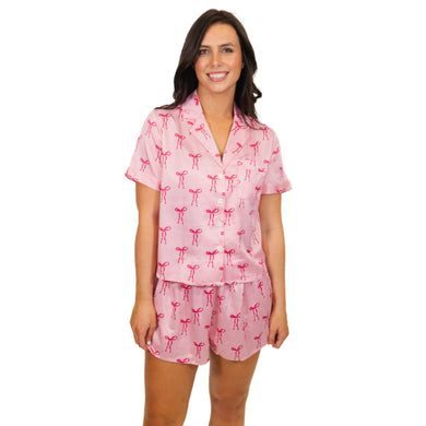Satin Pajama Set | Tied with a Bow