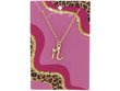 Shiny Gold Cursive Initial Necklace