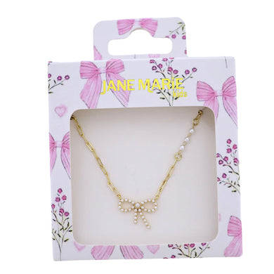 Pearl Bow Necklace