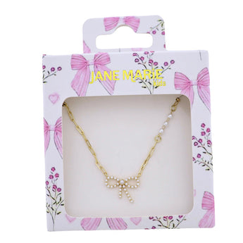 Pearl Bow Necklace