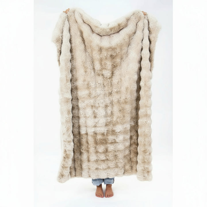 Faux Fur Blanket | Tan