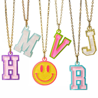 J.V. Initial Charm Necklace