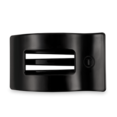 Large Flat Rectangle Hair Clip | Jet Black