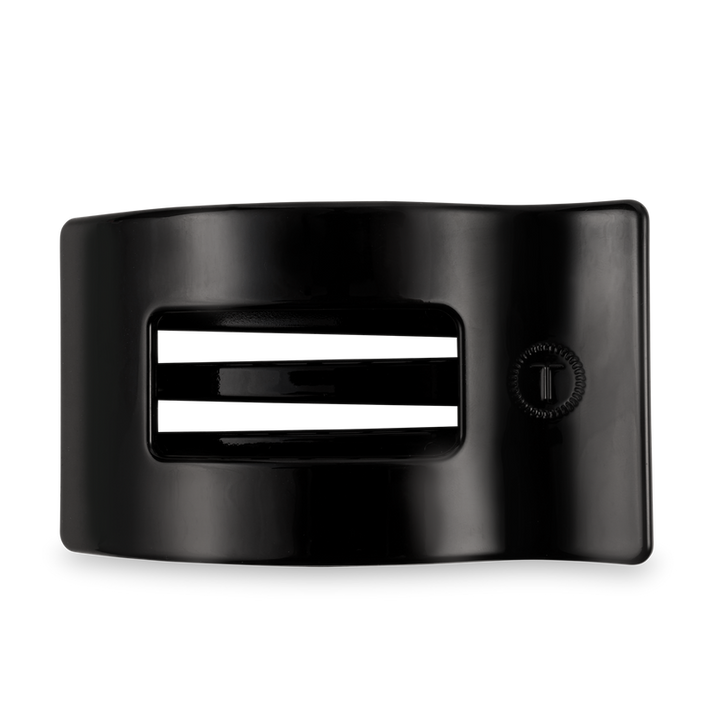 Large Flat Rectangle Hair Clip | Jet Black