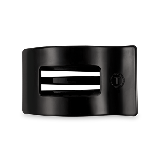Medium Flat Rectangle Hair Clip | Jet Black