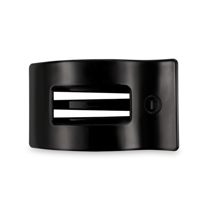 Medium Flat Rectangle Hair Clip | Jet Black