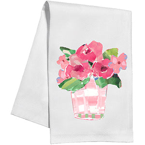 Lauren Dunn Kitchen Towel | Pink Flowers