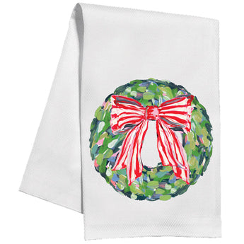 Kitchen Towel | Red Bow + Wreath