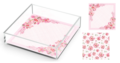 Small Acrylic Tray • Pink Poppy
