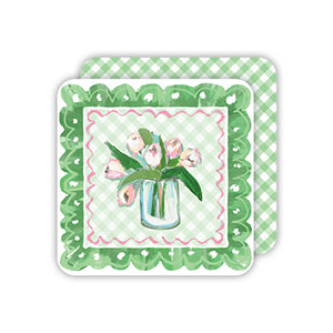 Lauren Dunn Coasters | Green Flowers