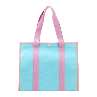 Colorblock Vinyl Tote